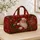 Vintage Santa Claus with Holly and Gifts for Cozy Christmas Holiday Travel Celebrations Quilted Weekend Bag - 4