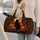Black Cat and Pumpkin Autumn Halloween Scene for Cozy October Outings and Trick-or-Treat Quilted Weekend Bag - 2