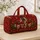 Cranberry Holly And Snowflake Gifts For A Cozy Christmas Getaway Quilted Weekend Bag - 4