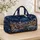 Snowy Village Sleigh Under Golden Stars for Cozy Winter Holiday Travel and Seasonal Escapes Quilted Weekend Bag - 4