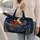 Santa Sleigh Under Crescent Moon for Magical Christmas Holiday Getaways Quilted Weekend Bag - 2