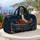 Santa Sleigh Under Crescent Moon for Magical Christmas Holiday Getaways Quilted Weekend Bag - 5