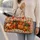 Autumn Pumpkin Bows And Maple Leaves For Cozy Harvest Getaways And Fall Travel Quilted Weekend Bag - 2