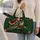 Santa Riding Sea Turtle with Gold Stars for Festive Holiday Travel and Christmas Gifting Quilted Weekend Bag - 2