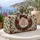 Christmas Holly Wreath With Joy And Peace For Festive Winter Getaways And Holiday Travel Quilted Weekend Bag - 5