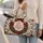 Christmas Holly Wreath With Joy And Peace For Festive Winter Getaways And Holiday Travel Quilted Weekend Bag - 2