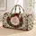 Christmas Holly Wreath With Joy And Peace For Festive Winter Getaways And Holiday Travel Quilted Weekend Bag - 1