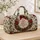 Christmas Holly Wreath With Joy And Peace For Festive Winter Getaways And Holiday Travel Quilted Weekend Bag - 4
