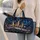 Aurora Deer Under a Starry Christmas Sky for Festive Holiday Getaways Quilted Weekend Bag - 2