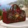 Antique Christmas Lantern and Snowy Village for Festive Winter Getaways Quilted Weekend Bag - 5