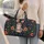 Gray Bunny with Coral Bow and Flowers for Cheerful Weekend Getaways and Daily Travel Quilted Weekend Bag - 2