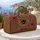 Leopard Spiderweb Bow Heart Motif for Festive Getaways and Stylish Women Travelers Quilted Weekend Bag - 5