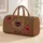 Leopard Spiderweb Bow Heart Motif for Festive Getaways and Stylish Women Travelers Quilted Weekend Bag - 1