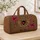 Leopard Spiderweb Bow Heart Motif for Festive Getaways and Stylish Women Travelers Quilted Weekend Bag - 4