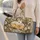 White Rabbit and Fluffy Chicks with Daisy Blooms for Springtime Getaways and Nature Lovers Quilted Weekend Bag - 2