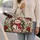 Cheerful Snowman with Red Scarf for Festive Winter Getaways and Christmas Cheer Quilted Weekend Bag - 2