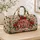 Candy Cane Holly Bow Christmas Cheer for Festive Holiday Getaways and Winter Travel Quilted Weekend Bag - 4