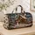 Snowman Cabin Christmas Scene for Cozy Winter Holiday Getaways and Festive Travel Quilted Weekend Bag - 4
