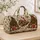 Christmas Turkey And Evergreen Trees For Festive Holiday Getaways And Winter Travel Quilted Weekend Bag - 4
