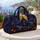 Haunted Castle Full Moon Bats and Pumpkins for Spooky Autumn Getaways and Halloween Quilted Weekend Bag - 5