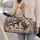 Sleeping Schnauzer Neutral Patchwork Style Travel Gift for Dog Lovers and Pet Owners Quilted Weekend Bag - 2