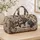 Sleeping Schnauzer Neutral Patchwork Style Travel Gift for Dog Lovers and Pet Owners Quilted Weekend Bag - 4