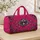 Hot Pink Silver Spiderweb Starburst Style for Bold Weekend Getaways and Night-Out Looks Quilted Weekend Bag - 4
