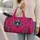 Hot Pink Silver Spiderweb Starburst Style for Bold Weekend Getaways and Night-Out Looks Quilted Weekend Bag - 2