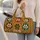 Retro Paw Print Color Blocks for Camping Getaways and Relaxed Weekend Adventures Quilted Weekend Bag - 2