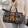 Golden Curly Puppy Heart Medallion for Cozy Cottage Getaways and Dog Lover Gifts Quilted Weekend Bag - 2