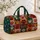 Vintage Paw Print Color Blocks for Cozy Weekend Getaways and Daily Travel Quilted Weekend Bag - 4
