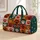 Vintage Paw Print Color Blocks for Cozy Weekend Getaways and Daily Travel Quilted Weekend Bag - 1