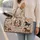 Watercolor Horse Herd and Horseshoe Blooms for Equestrian Getaways and Farm Days Quilted Weekend Bag - 2