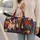 French Bulldog Trio in Rainbow Color Blocks for Pet Lovers and Weekend Getaways Quilted Weekend Bag - 2