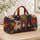 French Bulldog Trio in Rainbow Color Blocks for Pet Lovers and Weekend Getaways Quilted Weekend Bag - 4