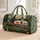 Vintage Camper Trailer, Bear And Pines For Mountain Travel And Weekend Escapes Quilted Weekend Bag - 1