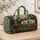 Vintage Camper Trailer, Bear And Pines For Mountain Travel And Weekend Escapes Quilted Weekend Bag - 4