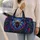 Stained Glass Spiderweb with Jewel-Tone Spider for Bold Weekend Getaways and Nature Lovers Quilted Weekend Bag - 2