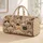 Vintage Cat Faces in Warm Tones for Cozy Weekend Getaways and Everyday Travel Lovers Quilted Weekend Bag - 1