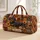 Black Dachshund and Rustic Patchwork for Cozy Country Getaways and Dog-Loving Travelers Quilted Weekend Bag - 1