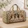 Three Shih Tzu Puppies Paw Prints for Cozy Getaways and Dog Lover Travel Quilted Weekend Bag - 4