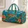 Sea Turtle Hibiscus Ocean Scene for Tropical Getaways and Coastal Vacation Travelers Quilted Weekend Bag - 1