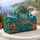 Sea Turtle Hibiscus Ocean Scene for Tropical Getaways and Coastal Vacation Travelers Quilted Weekend Bag - 5