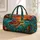 Autumn Sea Turtle at Sunset in Jewel Tones for Coastal Getaways and Nature Lovers Quilted Weekend Bag - 1
