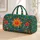 Colorful Rainbow Sunburst Flowers for Sunny Weekend Getaways and Everyday Travel Escapes Quilted Weekend Bag - 1