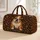 Stocky Bulldog Puppy Portrait With Bone Accents For Dog Lovers And Weekend Getaways Quilted Weekend Bag - 1