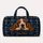 Long-Eared Basset Hound Beneath Golden Stars for Cozy Weekend Getaways and Travel Lovers Quilted Weekend Bag - 6