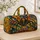 Retro Spider Web and Starbursts for Bold Weekend Travel and Everyday Adventure Style Quilted Weekend Bag - 4