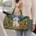 Fluffy Bichon Frise Mountain Wildflowers for Scenic Weekend Getaways Quilted Weekend Bag - 2