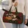 Sleepy Christmas Kittens And Poinsettias For Cozy Winter Holiday Travel Adventures Quilted Weekend Bag - 2